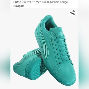 Puma Suede Classic Badge Green Skater Teal